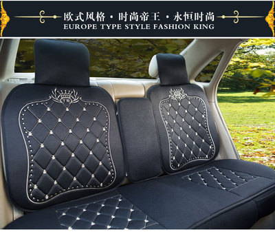 新款汽車(chē)坐墊推薦 高檔冰麻四季墊，歐式風(fēng)格通用各大車(chē)型